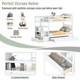 thumbnail image 6 of Costway Twin Over Twin Bunk Bed with Trundle Stairway and Storage Shelf Drawer White, 6 of 9
