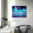 thumbnail image 3 of JRXY Ocean Wall Art Beach Bedroom Wall Decor Above Bed Moon Wall Art For Living Room Big Framed Canvas Art Size  16x12in, 3 of 4