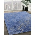 thumbnail image 2 of Ahgly Company Indoor Round Mid-Century Modern Blue Oriental Area Rugs, 3' Round, 2 of 6
