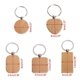 thumbnail image 2 of 60 llavero de madera en blanco de madera DIY llavero de madera Afortunado Sencillez, 2 of 5