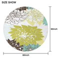 thumbnail image 6 of Round Waterproof Tablecloth 60×60 Inch, Dahlia Floral Reusable Indoor/Outdoor Durable Table Cover for Party Kitchen Dinner Room Decor, 6 of 6