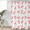 thumbnail image 4 of Shower Curtain, Pink Bow Seamless Waterproof Shower Curtain Set with Hooks for Bathroom Showers,Stalls and Bathtubs,36x72In Romance, 4 of 9