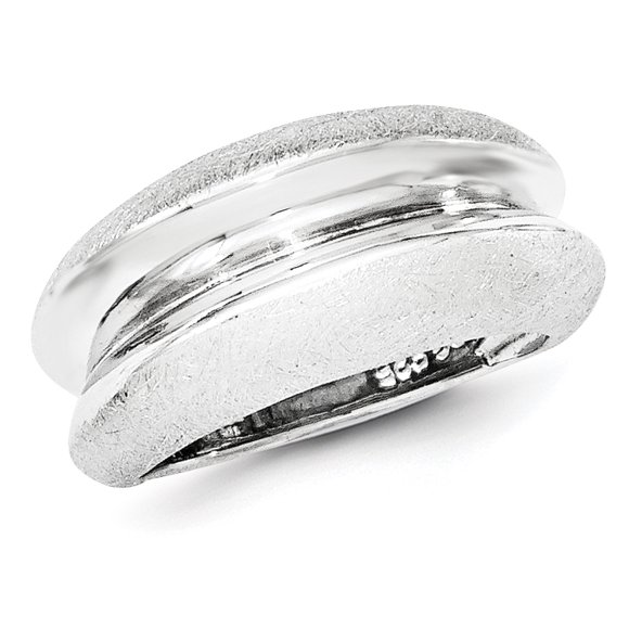 Sterling Silver Polished & Satin Ring Size 7