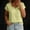 Green, variant on Women's Summer Cotton Linen Tops Short Sleeve V Neck Casual Blouse Summer Vacation Solid Color Gauze TShirts