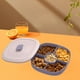 thumbnail image 4 of Bandeja de fruta de plástico desmontable multicapa | Caja de almacenamiento de bocadillos de mesa de café para el hogar Orange | Secciones divididas para caramelos de melón de frutos secos | 10,4 x, 4 of 7