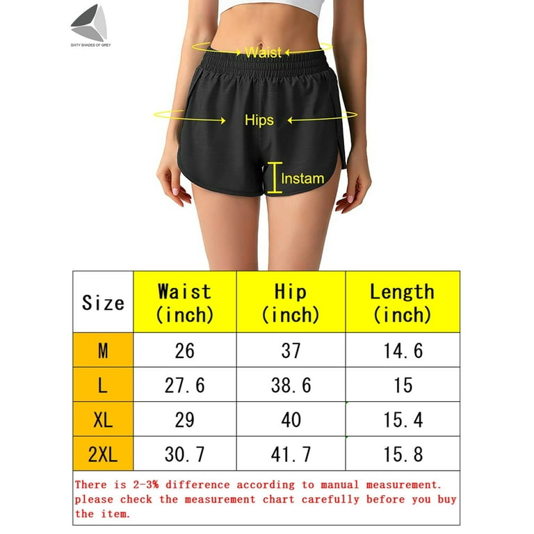 PULLIMORE Women Athletic Running Shorts Built-in Panties High Waisted  Workout Running Short with Zipper Pockets (L, Navy Blue) 