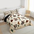 thumbnail image 3 of Homewish Western Cowboy 2pcs Bedding Comforter Set for Female Men,Cactus Horseshoe Twin Comforter Sets,Rustic Farmhouse Breathable Bedding Set,Microfiber Bedroom Decor,Reversible, 3 of 8