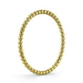thumbnail image 3 of 10k Dainty Yellow or White Gold Ball Chain Beaded Eternity Thin Band, 3 of 3