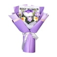 thumbnail image 1 of Ramo de flores de ganchillo, ramo de punto hecho a mano, flores artificiales para la madre Rosa púrpura, 1 of 9