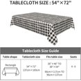 thumbnail image 2 of Rectangle Tablecloth 60x84 Inch, Vintage Black White Checkered Rectangle Table Cover Breathable Table Covers Fabric Table Cloth for Dining, Party, Buffet, Wedding, 2 of 8