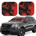 thumbnail image 2 of Picia Red And Black Abstract Skull 2 Piece Car Windshield Sun Shade Foldable | Foldable Sun Shield for Front Window Blocks UV Rays and Keeps Your Vehicle Cool-Medium, 2 of 7
