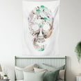 thumbnail image 3 of Feather Tapestry, Human Skull Figure with Watercolor Feathers Hand Drawn Native Abstract Artistic, Wall Hanging for Bedroom Living Room Dorm Decor, 60W X 80L Inches, Multicolor, by Ambesonne, 3 of 5