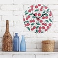 thumbnail image 3 of Dreamtimes Round Digital Clock Cartoon Red Cherry Creative Decorative Quiet Not Ticking Clock,Bedroom Living Room Bathroom Kitchen Office Wall Ornament, 10In, 3 of 7