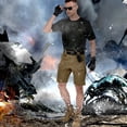 thumbnail image 5 of Men's Tactical Cargo Shorts 9.5 Inches Waterproof Ripstop Elastic Waist BDU Work Shorts Hiking, 5 of 7
