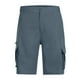thumbnail image 3 of pstuiky Pantalones cortos para hombre, Pantalones cortos casuales de moda para hombre, con múltiples bolsillos, botón, cremallera y cintura elástica. Pantalones cortos cargo, 3 of 6