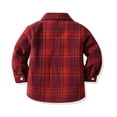 thumbnail image 5 of FUZHIQ Boys Button Up Shirts Size 10-12 Toddler Boys Girls Shirt Coat Jacket Plaid Long Sleeve Kids Lapel Button Tops Outwear ,3-4 Years, 5 of 5