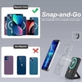 thumbnail image 3 of TUTT Magnetic Wireless Portable Power Bank for iPhone 10000mAh Mag-Safe Battery Pack PD 22.5W Fast Charging, Foldable Wireless USB-C LED Display iPhone 15/14/13/12/Pro/Mini/Pro Max, 3 of 13