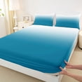 thumbnail image 3 of jejeloiu Abstract Gradient Effects Twin Sheet Sets,Minimalsim Ombre Twin Fitted Sheet,White Blue Flat Sheet For Kids,Breathable Home Decor,3 Pieces, 3 of 7