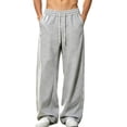 thumbnail image 4 of Dagugfen Sweatpants for Men Loose Fitted Elastic Waist Drawstring Casual Streetwear Fashion Pants with Pockets(XXXL,Gray), 4 of 9
