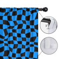 thumbnail image 3 of Blackout Kids Curtains,Blue and Black Wavy Checkered Pattern Children's Insulated Curtains Set Of 2,Bedroom Essentials,Toddler Room Decor 42"x54", 3 of 3