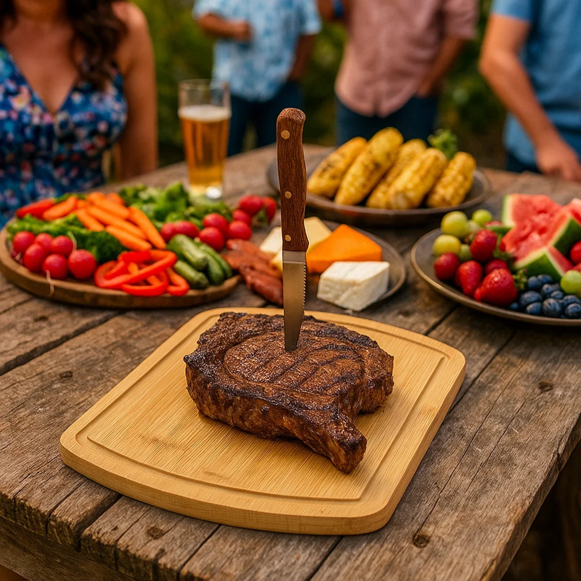 Set of 6, Bulk Bamboo Cutting Boards with Juice Groove, 12x9", Rounded Rectangle, Blank Wood for Engraving