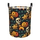 thumbnail image 1 of Balery Halloween Skull Cesta de ropa redonda con asas, impermeable, independiente, para ropa, juguetes, dormitorio y familia-Small, 1 of 6