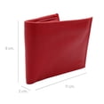 thumbnail image 2 of Cartera Hombre Piel Genuina Bifold Compartimento Secreto Interiores en Tela Rojo, 2 of 8