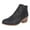 Black, variant on YLYL Women Ankle Boots Chunky Stacked Heel Pointed Toe Side Zipper Slip on Western Fashion Booties