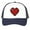 Navy/White, variant on Top Headwear Boys Girls Retro Heart Hat - Youth Retro 8 Bit Pixelated Gamer Snapback Trucker Cap, Black/White