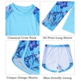 thumbnail image 4 of Aideaone 2 Piece Girls Rash Guard Set Long Sleeve Swimsuit with Shorts UPF 50+ Bathing Suits for Girls 7-12 Years, 4 of 5