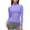 Summer Tops Purple, variant on Womens Slimming Fit Basic Tops, Long Sleeve Shirts for Women Summer Casual Solid Color Cropped Mock Neck T-Shirts