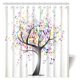 thumbnail image 1 of Cortina de ducha musical ABPHQTO Árbol de la Vida con Notas Musicales Tela Baño 160x180 cm, 1 of 3