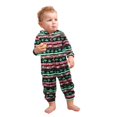 thumbnail image 2 of Onlypjs Family Matching Christmas Pajamas – Black, Red & Green Hooded One-Piece Holiday Sleepwear with Festive Print for Women, Men, Couples, 2 of 4