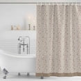 thumbnail image 2 of Beige Pink Floral Shower Curtain Set - Small 36" x 72" Washable Bathtub Curtain with 12 Hooks, Spring Flowers Waterproof Fabric Stall Shower Curtains for Bathroom/Bathtub Décor, 2 of 6