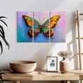 thumbnail image 3 of Elephant Stock Multicolored Butterfly Wall Art - Horizontal Multi Panel Canvas - Living Room Wall Decor - Animal Multi Panel - Orange And Brown Decor - 23" x 14", 3 of 8