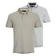 thumbnail image 1 of JACK&JONES polos hombre, pack de 2 - JJEPAULOS POLO 2PK, manga corta, color liso, algodón Beige/Gris XXL (XX-Large), 1 of 3