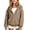 Coffee, variant on Girls Half Zip Hooded Sweatshirt Kids Trendy Plain Pullover Hoodies with Kangaroo Pockets Oversized Drop Shoulder Outerwear