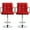 Red, variant on VibrantEcho Bar Stools Set of 2, PU Leather Adjustable Swivel Barstools, Hydraulic Kitchen Counter Height Bar Chairs with Armrest and Back for Kitchen, Dining Room,White