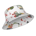 thumbnail image 2 of Naloa Excavator Reflective Double-Sided Bucket Hat, Sun Hat, Soft and Breathable for Gardening, Beaching, Camping, Hiking, Fishing, 2 of 9