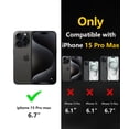 thumbnail image 2 of for iPhone 15 Pro Max Case Compatible with MagSafe, Translucent Matte Shockproof Phone Case Cover - Black, 2 of 7