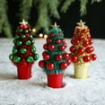thumbnail image 4 of Mini Christmas Tree Decoration, Tabletop Christmas Scene Ornament with Balls and Star Top for Holiday Home Office Party Decoration, 4 of 4