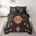 thumbnail image 2 of Feelyou Retro Western Aztec Twin Bedding Sets 7pcs, Black Orange Triangle Comforter Set, 2 of 8