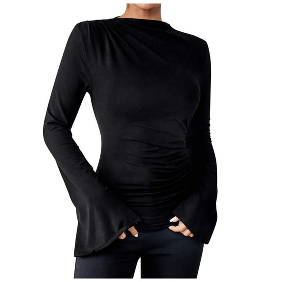 Women Blouses Long Sleeve V Neck Tee Long Sleeve Lace Shirt Cute Summer Cute Summer Tops Short Rainbow Shirt Women Clothes Top Athletic Womens Thermal Underwear Ref Shirts for Black S