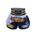 thumbnail image 2 of Lejafay Kids Boys Quick Dry Boxing Shorts Youth Boxing Trunk Muay Thai Shorts Martial Arts Kickboxing White&Black XL/170, 2 of 2