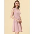 thumbnail image 3 of INSPIRE CHIC Robe Midi d'Été Sans Manches à Col en V pour Femme à Boutons devant Rose Poudré m, 3 of 5