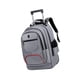 thumbnail image 4 of Mochila con ruedas y carrito, bolsa tipo maleta con ruedas, barra de tracción oculta, mochila con doble hombro para viajes, acampadas nocturnas gris, 4 of 8