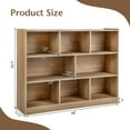 thumbnail image 3 of Songqin 8 Cube Bookcase, Freestanding 3-Tier Open Bookshelf, Modern Storage Display Cabinet, Wood Cube Storage Organizer for Living Room, Kid’s Room, Natural, 3 of 18