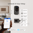 thumbnail image 3 of DESLOC B200-C Fingerprint Smart Door Lock with 2 Lever Handles, App Control, Smart Locks for Front Door,Electronic Keypad Deadbolt Lock, Emergency Power Port,Silver, 3 of 3