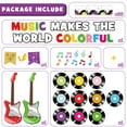 thumbnail image 3 of Music Bulletin Board Decorations Set, Rock and Roll Classroom Decoration Rock Guitar Musical Notes Record Cutouts Library Home Window Wall Party Decor for Teacher(Music Makes The World Colorful), 3 of 8