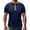 Dark Blue, variant on Men's Cotton Polo Shirts Short Sleeve Casual Summer Shirts Classic Collared Golf Shirt with Pocket
